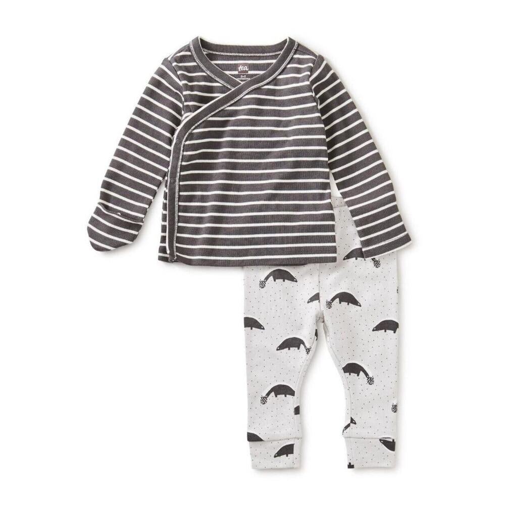 New Tea Collection Wrap Top Baby Outfit Size Newborn (Up To 8lbs)